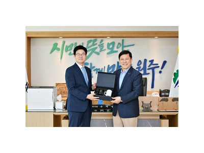 허구연 KBO 총재 원주 방문 야구장 확충 논의