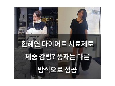 한혜연 다이어트 치료제로 체중 감량? 풍자는 다른 방식으로 성공