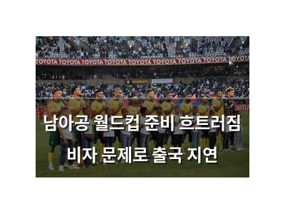 남아공 월드컵 준비 흐트러짐 비자 문제로 출국 지연