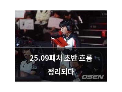 25.09패치 초반 흐름 정리되다
