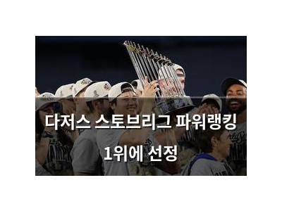 다저스 스토브리그 파워랭킹 1위에 선정